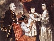 REYNOLDS, Sir Joshua George Clive and his Family with an Indian Maid oil painting